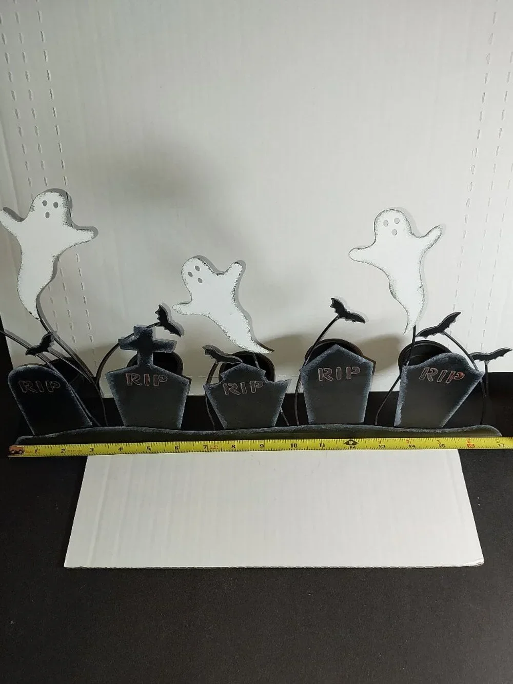 Pottery Barn Halloween Cemetery Metal Votive Candle Holder